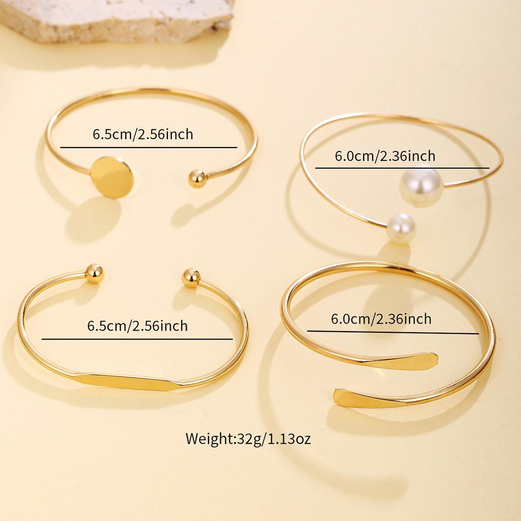 Popular jewelry women stacked open bracelet set Personality created in design Versatile jewelry set