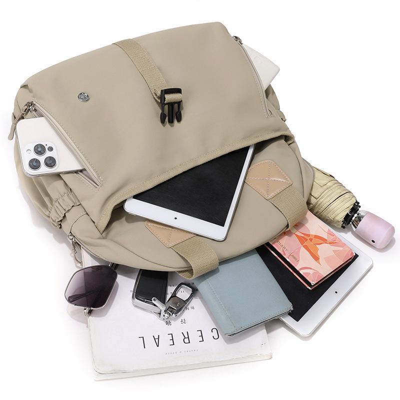 Backpack Nylon Cloth One-shoulder Backpack Lightweight Casual Large Capacity Spring New Fashionable Personality Solid