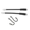 Hinterradbremsschlauch und Clips-Set 1K0611764L Metall-Gummi-Bremsleitung Bremsleitungen für MK5 MK6
