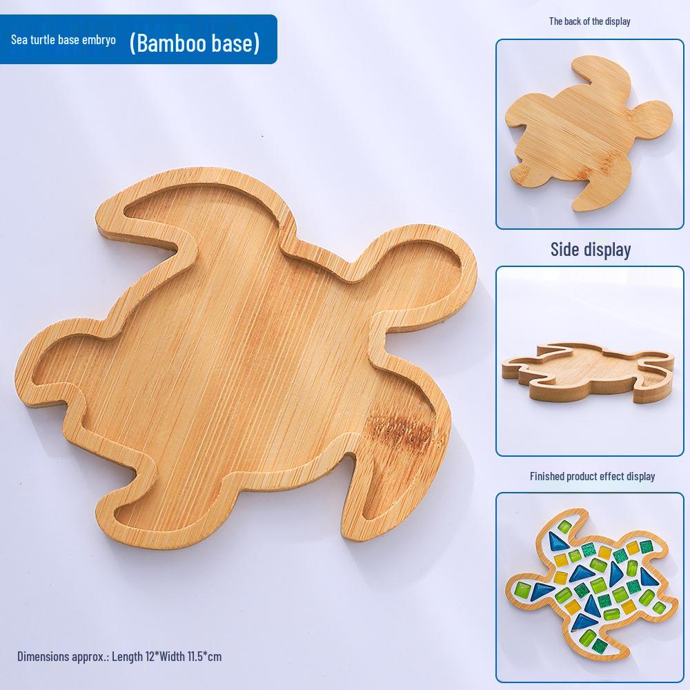 Bamboo Coaster & Placemat DIY Kit for Kids - Square & Round Mosaic Base