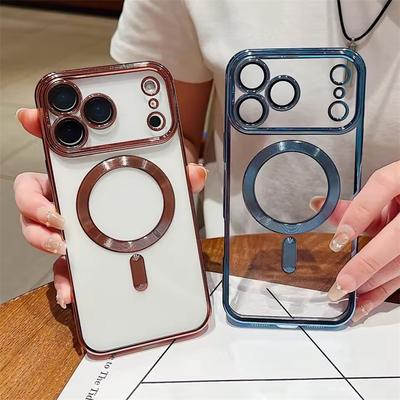 High Quality Plating Silicone Case For IPhone 17 Air 17 Pro Max Magnetic Wireless Charg Camera Protect Cover