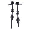 2pcs Door Drop Rod 18 Inch Heavy Duty Solid Steel Black Powder Coated Thicker Gate Ground Latch for for Single Double