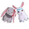 2pcs Rabbit Toy Wear-resistant Skin Friendly Animal Toys Lightweight Doll Cotton Cloth Exquisite Plush Dolls for Living Room