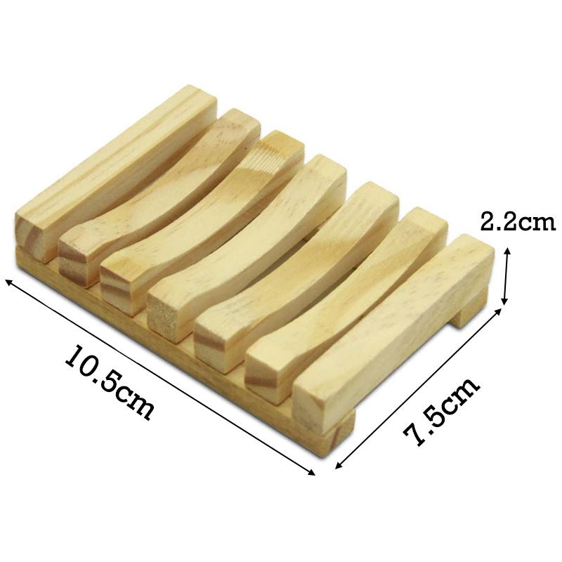 Natural Bamboo Soap Holder Wooden Bathroom Soap Storage Rack Prevent Mildew Soap Draining Box Organizers Bathroom Accessories