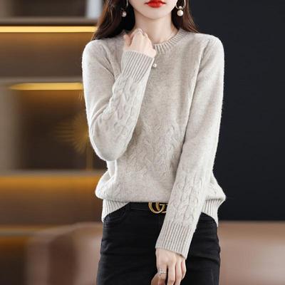 Women's Cashmere Sweater 30% Cashmere 70% Wool Autumn and Winter Cashmere Thick Pullover Soft and Warm