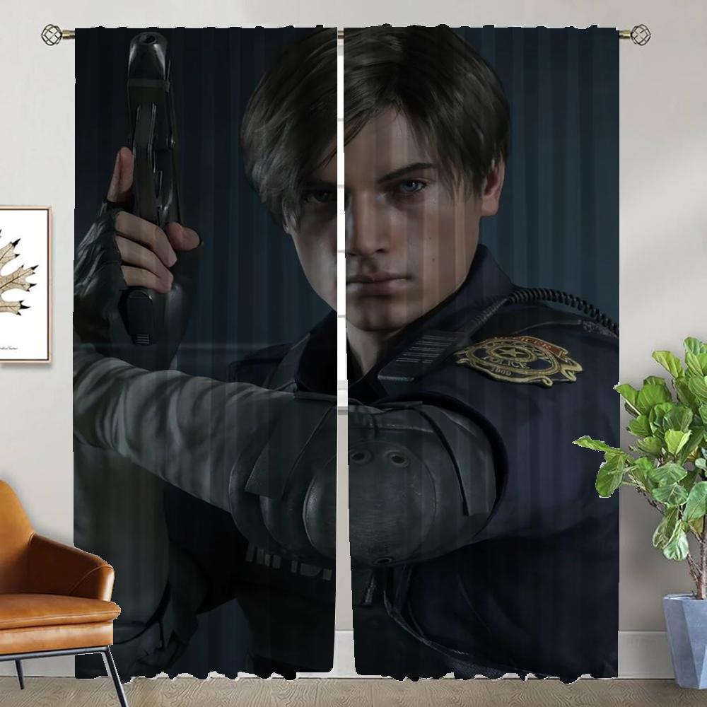 

Плотные шторы для комнаты, 2 панели, тюль Leon-Kennedy для спальни, украшения на Хэллоуин, шторы для перегородок, домашний интерьер, шторы W50xH70cmx2pcs-CL