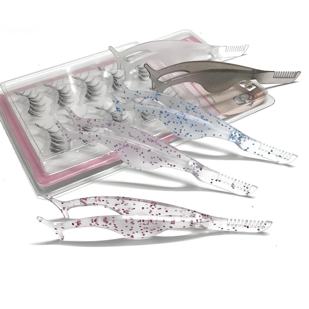 Anti-Static Plastic Eyelash & Eyebrow Tweezers - Seahorse Clip Lash Extension Tool