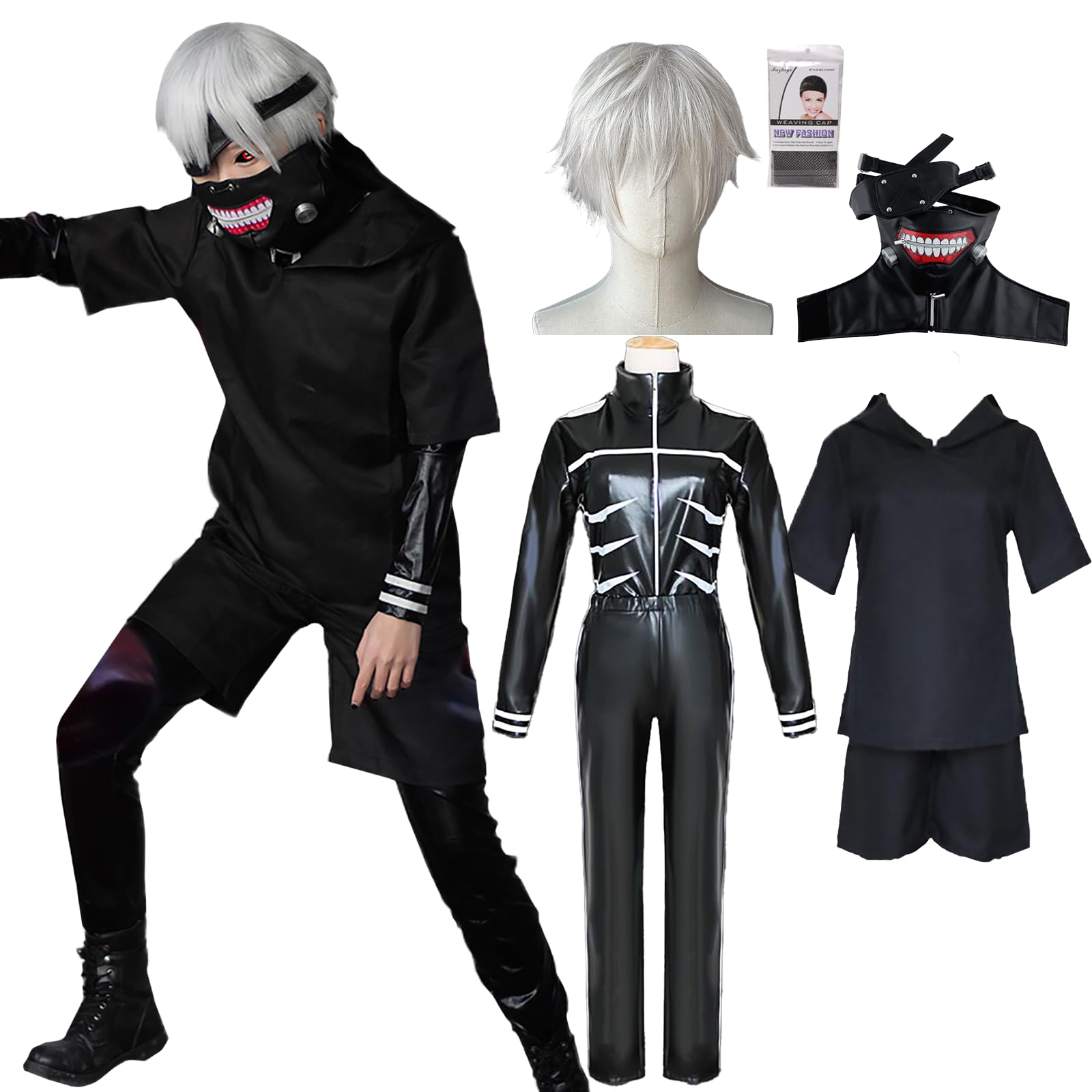 

[Milky Time] Tokyo Ghoul Kaneki Ken Cosplay Wig (XL) for Halloween