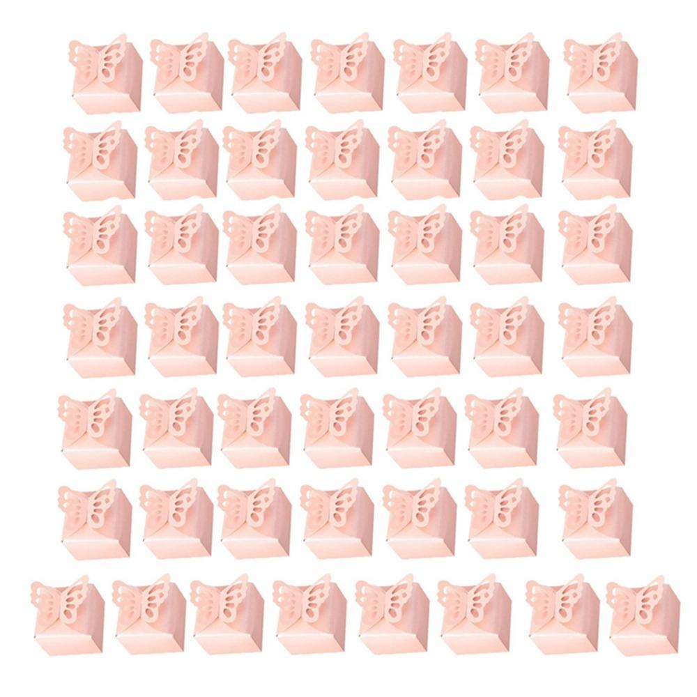 50pcs Decoration Pink Butterfly Favor Boxes Small Size 3D Design Butterfly Candy Boxes Elegant Butterfly Gift Boxes Party Favors A