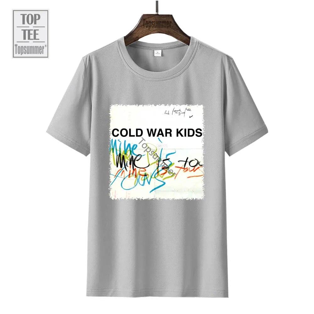 Mine Is Yours Album T Shirt Cold War Kids Tour T-Shirt Women'S Punk Streetwear Black T-Shirts Unisex'S Short Sleeve Clothes