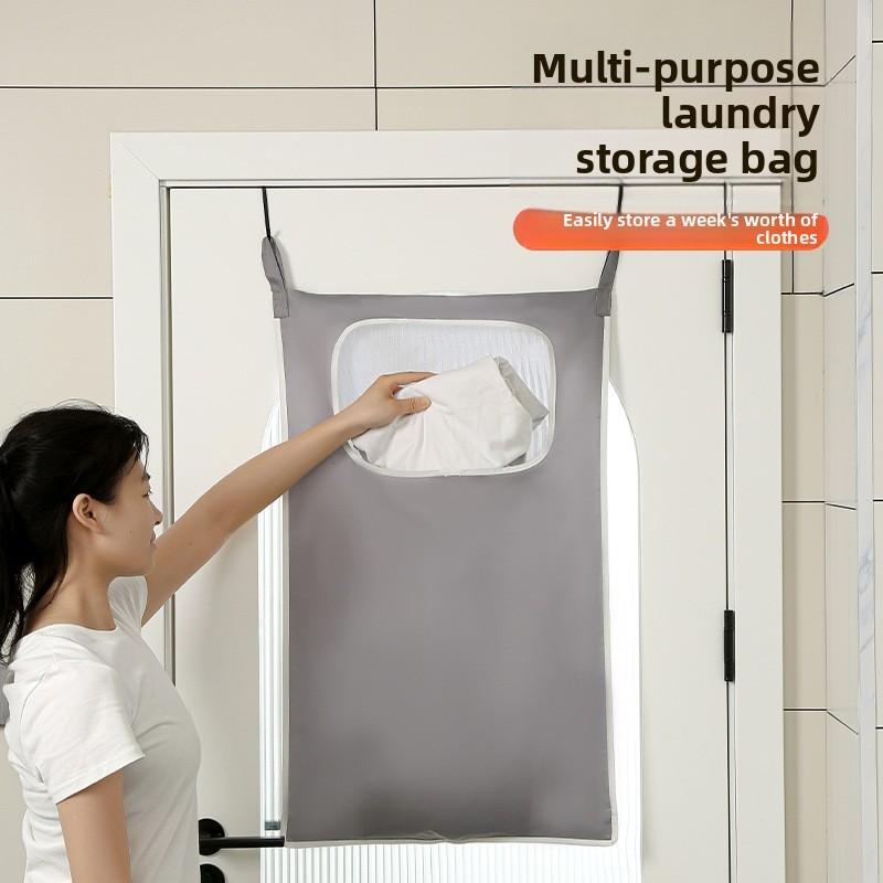 Wall Mounted Fabric Hanging Organizer Bag For Clothes Toys And Underwear Storage In Bedroom