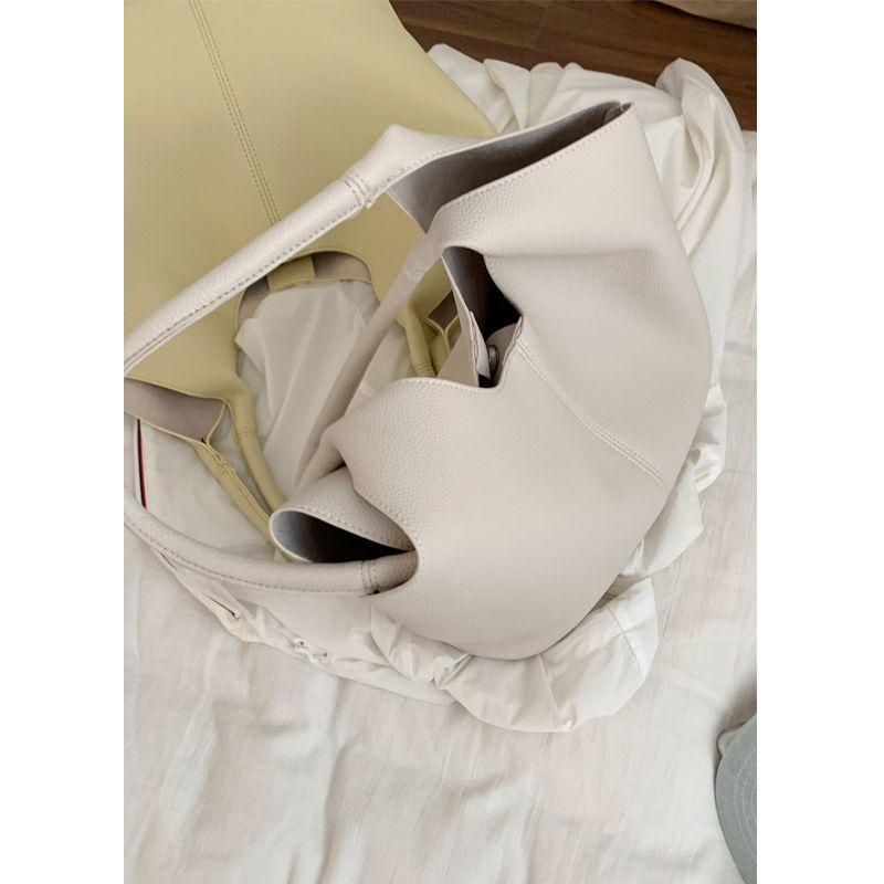 

Сумка-сатчел женская Южная Корея нишевый стиль большая вместимость тоуты Rice White