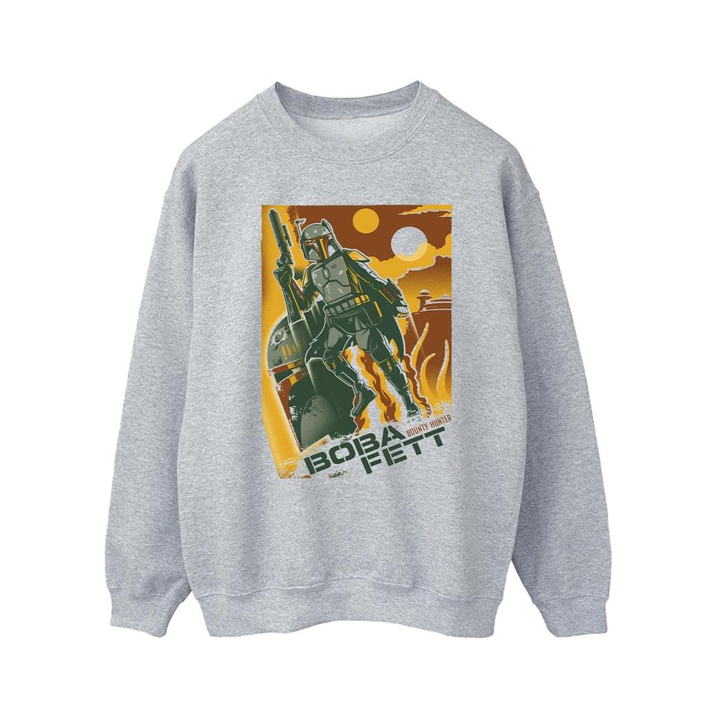 STAR WARS Mens Boba Fett Collage Sweatshirt