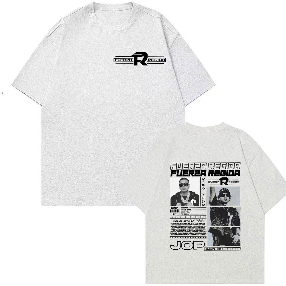 Fuerza Regida Jop 2025 Album Tour Merch Tshirts Mens Women Gothic Clothes Vintage Hip Hop T Shirts Hot Sale Tshirt Streetwear