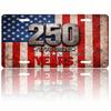 1776-2026 US 250th Anniversary Patriotic License Plate 5.9x11.8in Aluminum Car Tag