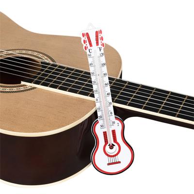 Portable Guitar Thermometer Hygrometer Guitar Shape Temperature and Humidity Meter for Instrument Care Violin