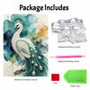 Peacock Pearl Kit 5D DIY Round Rhinestone Art for Adults Relaxing Handmade Wall Decor National Day Gift Frameless