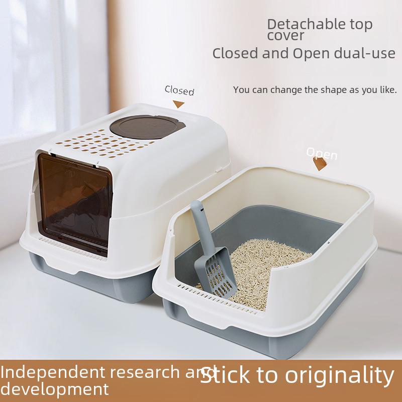 Große geschlossene Anti-Spritz-Deodorierende Katzentoilette
