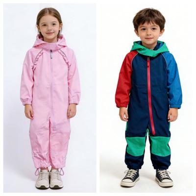 And Waterproof Protective Clothing, Fleece-Lined Spring and Autumn Jumpsuit, Spring and Autumn Children's Export Foreign Trade Children's Clothing