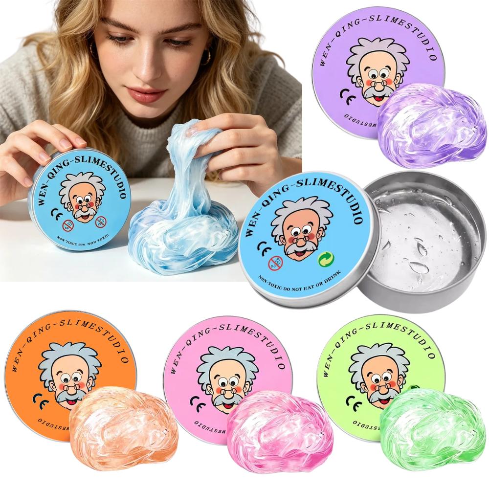 Topmix Light Reusable Putty Liquid Crystal Bouncy Slime Toy Set Kid Safe Mud Stress Relief Toys Color Clay Handmade Diy Handgum Playdough
