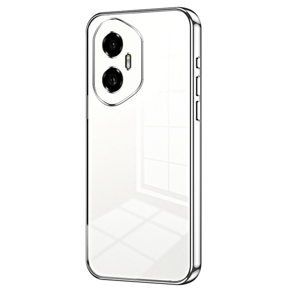 

For Honor 300 Case Electroplating Frame Soft TPU Phone Cover Silver