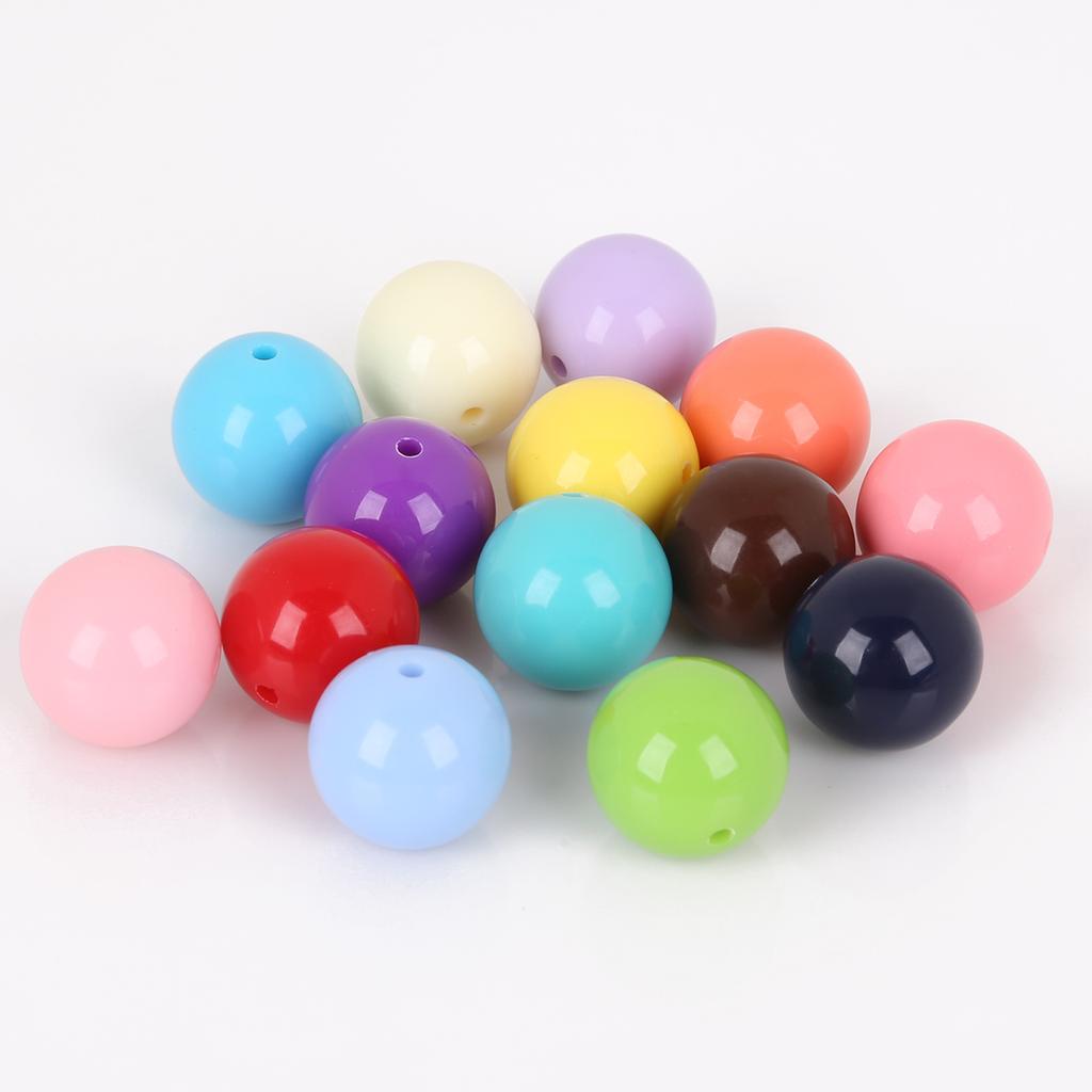 Candy Farbe Kunststoff Acryl Perlen 6/8/10/12/14/16mm DIY Lose Spacer runde Kugel Perle Für Schmuck Mak