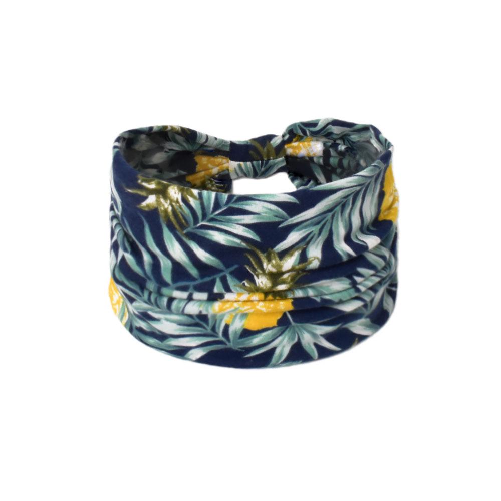 Women's Paisley Sport Yoga Headband - Sweat-Absorbing, Elastic Cotton, Bohemian Style