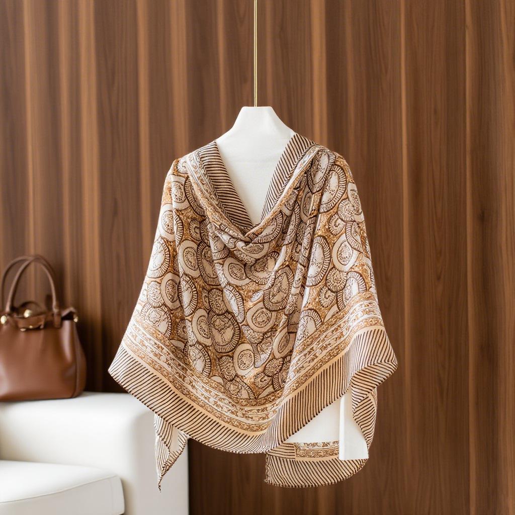 Women S Thin Summer Beach Shawl Fashion Versatile Printed Scarf