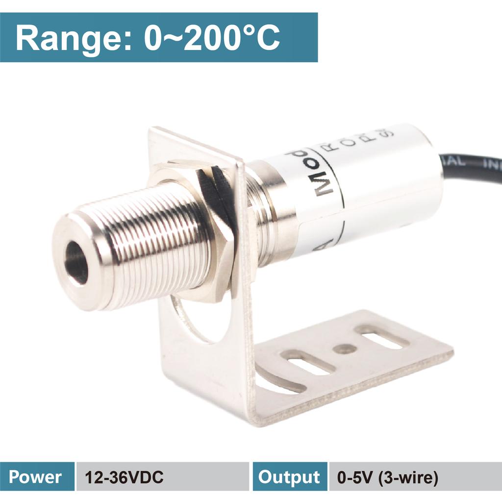 HW-DT100 Infrared Temperature Sensor 4-20mA 0-5V 0-10V RS485 Output Online Industrial Non-Contact IR Transmitter 2