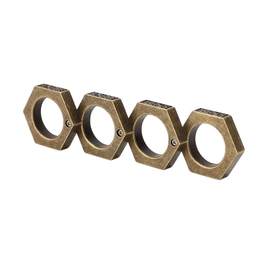 Self Defence Ring Mountaineering Emergency Survival Protection Rings for Outdoor Sports ClimbingHexagon