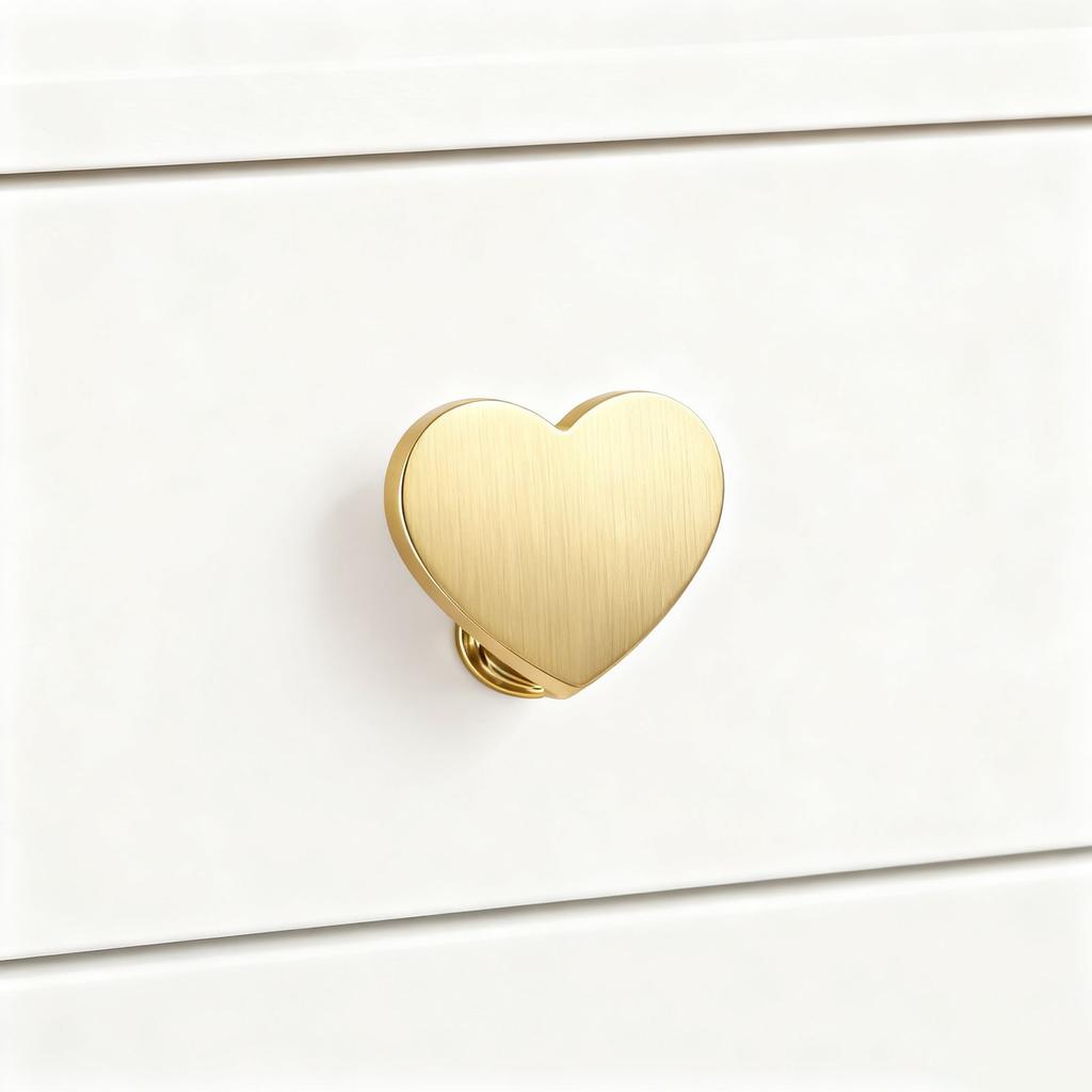 Set of 6 Heart Shaped Zinc Alloy Cabinet Handles Suitable for Drawers Doors Closets Includes Screws for Secure Attachment