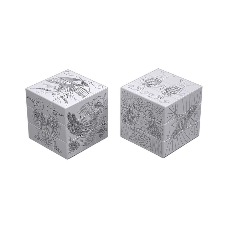 

3x3 Stone Texture Animal Pattern Educational Magic Cube for Kids