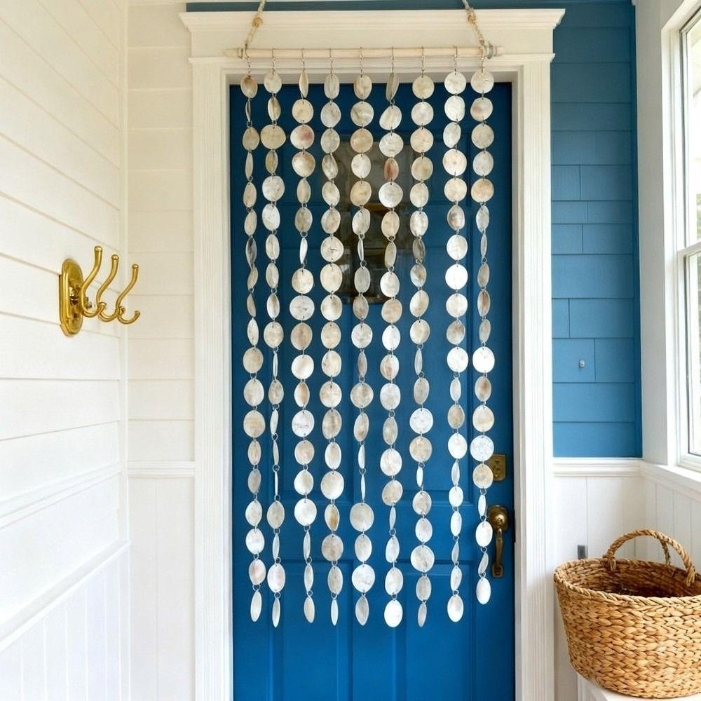Avdelningsgardin DIY Snören med Snäckpärlor Färdig Pärlrund Snäckdekor Gardin Hushåll