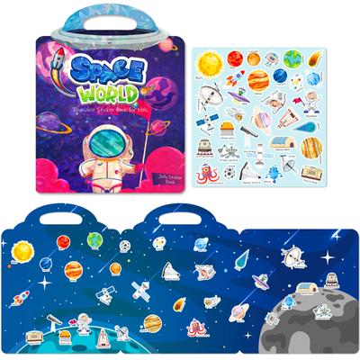 DIY Children's Universe Planet Jelly Quiet Book Early Education Interest Training Educational Aviation Jelly Sticker Book