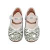 Princess Shoes Girls Elsa Shoes 2025 New Children's Small Leather Shoes Women's Treasure Silver Crystal Single Shoes Summer Soft Sole