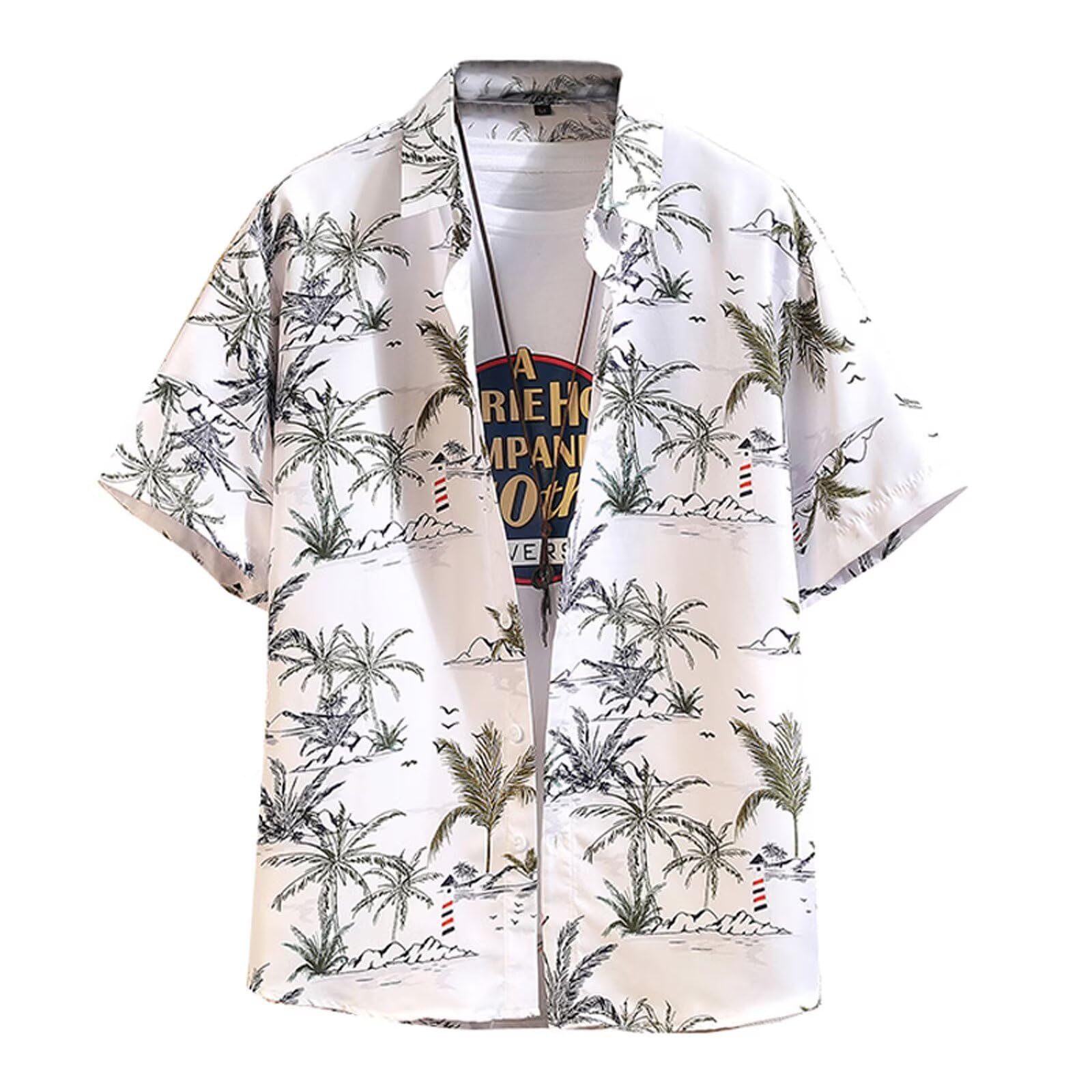 

Tenflow Рубашка мужская с коротким рукавом Алоха Плюс Дерево Повседневная Прохладная Свободная Летняя, Размер, Узор, Рубашка, Блузка, Посадка, (2XL, зеленый) зелёный