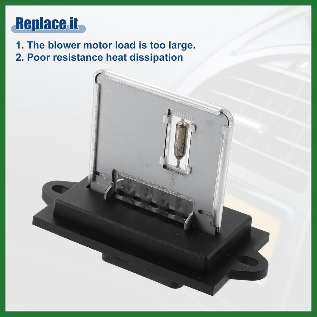 Motoforti HVAC Blower Motor Resistor Replacement Fit for Nissan Cube - Pack of 1 Black Silver Tone White Long-lasting