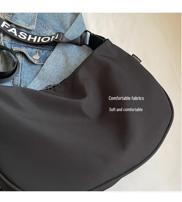 Borsa a tracolla casual da donna in tessuto Oxford 2025 - Stile letterario, forma a raviolo