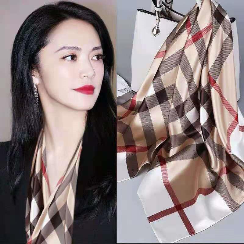 Hangzhou Silk 90 Square Scarves Silk Scarves Women Travel With Shirts Spring And Autumn Versatile Small Shawls