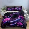 Vivid Scorpion Floral Trio Design Kid'S And Adults' Bedroom Decor, Exquisite Three-Piece Bedding Set Gift