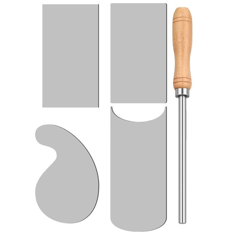 AB34-Скребок-полирователь для карт и набор из 4 шт. скребков для столярных работ