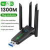 1300Mbps WiFi USB Adapter Dobbeltbånd 2.4G/5Ghz Wi-Fi Dongle USB3.0 Høj Hastighed 802.11AC 4 Antenner Trådløs Modtager Driverfri