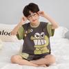 Boys Cotton Short Sleeve Pajama Set Lightweight Cartoon Sleepwear Kids 8 Years