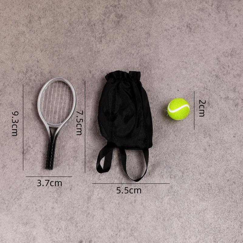 Miniature Outdoor Tennis Racket Dollhouse Ornament