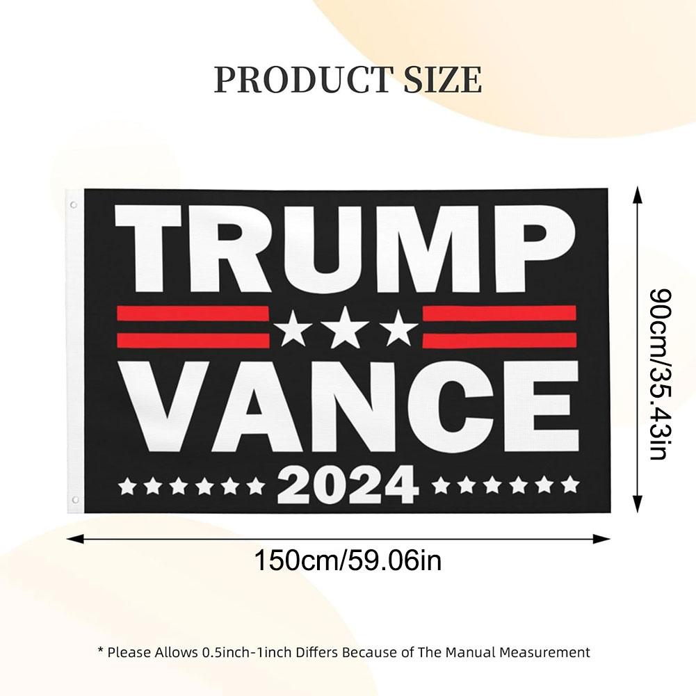 3x5 FT Donald Trump 2024 Flag Heavy Duty President Trump Flag (Trump Vance)