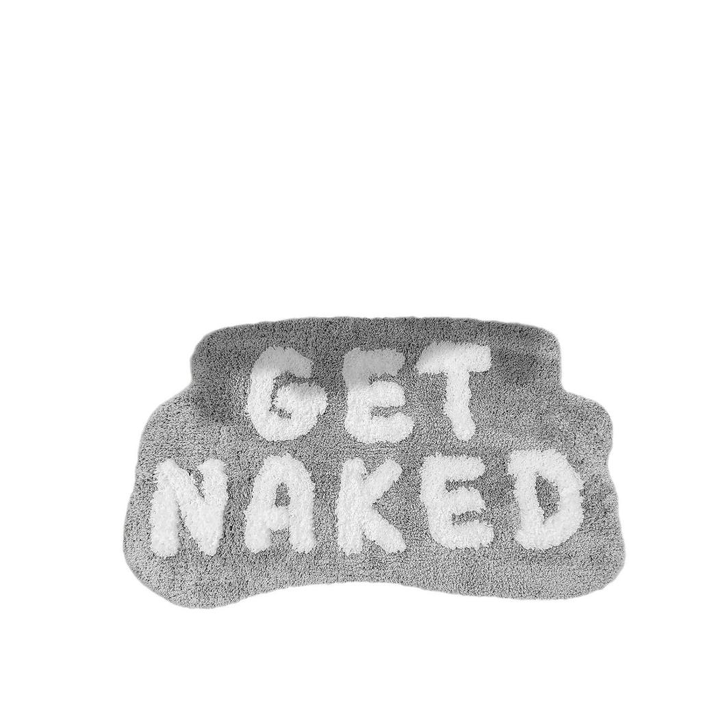 English Letter Imitation Cashmere High Density Floor Mat Dirty Resistant Floor Mat Bathroom Water Absorbing and Anti Slip Floor Mat
