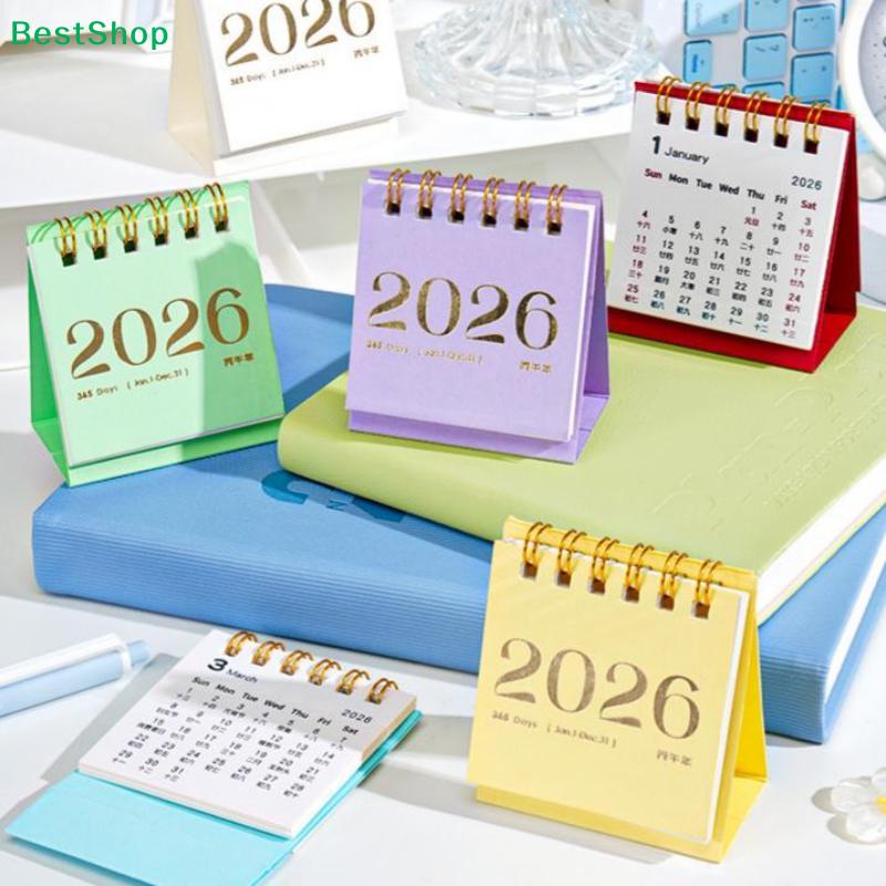 Cute Colorful Desktop Calendar - Small 2026 Planner for Daily Scheduling & Decor