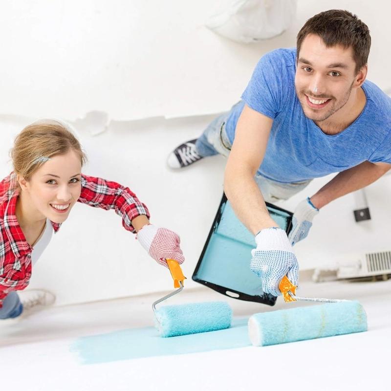 10Pcs Paint Roller Kit Thumb Roller Cores Small Corner Latex Paint Roller Cores Small Roller Bracket Polyester Blend