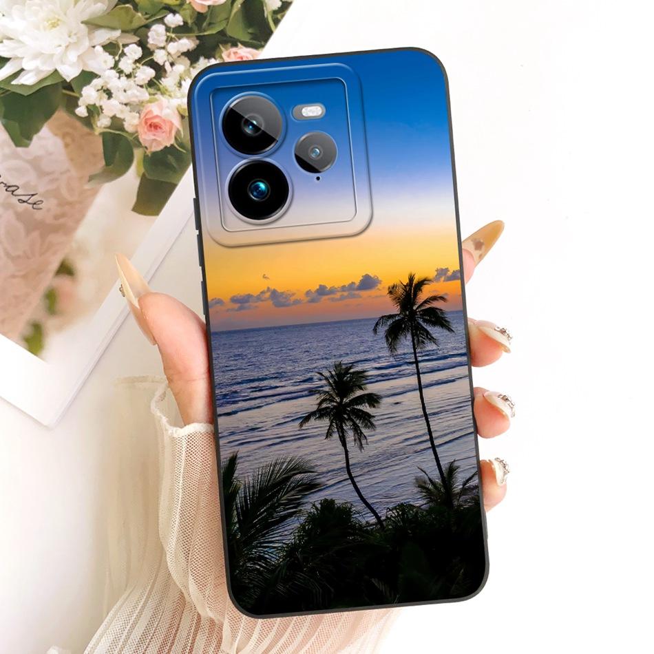 For Realme GT 7 Pro Fashion Dusk Beach Painting Phone Case For Realme GT7 Pro RMX5010 Soft Silicone Covers Bumpers