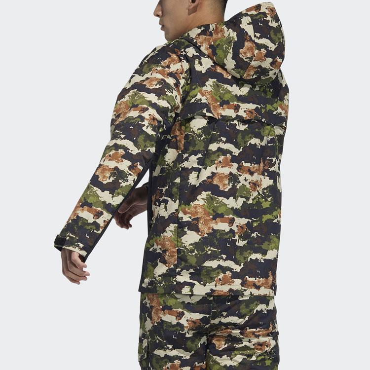 Adidas Terrex Festival AOP Windbreaker With Camouflage Patchwork Men Jackets Prairie-Brown GN7594